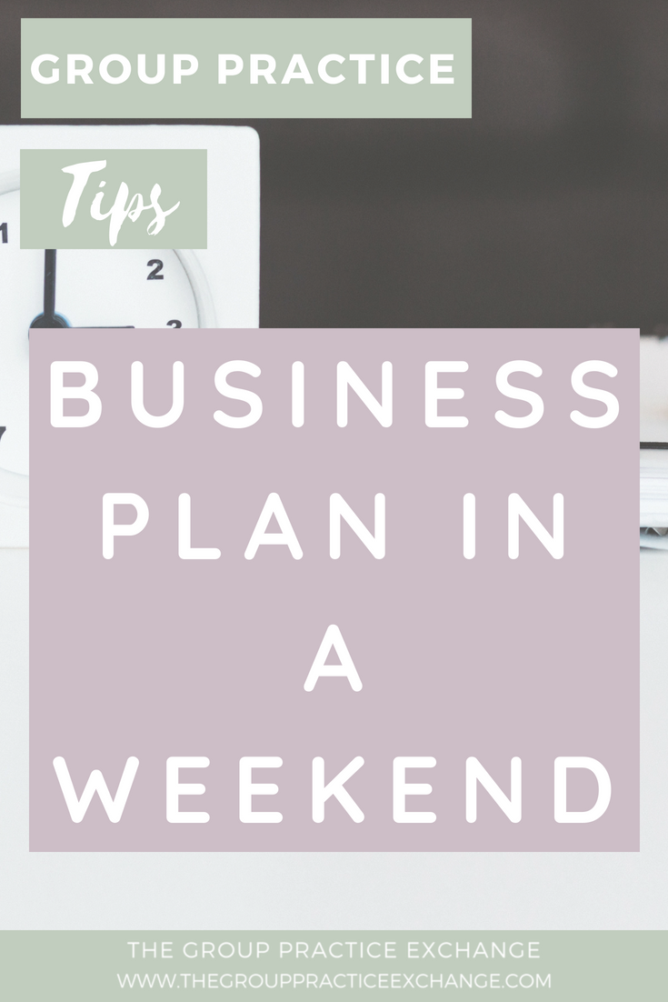 Business Plan in a Weekend